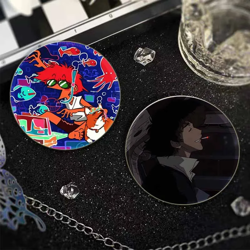 Faye Valentine Spike Spiegel Anime Figure Badge Cosplay Comic Cartoon Cute Enamel Pins for Clothes Backpack Jewelry Accessories
