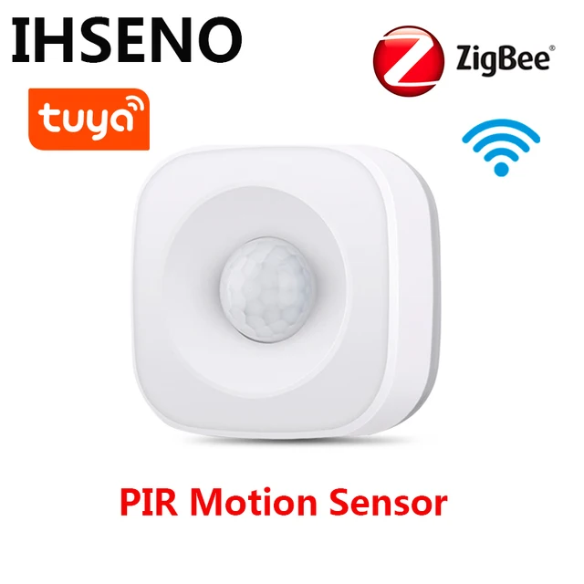 IHSENO Tuya ZigBee/WiFi czujnik ruchu PIR bezprzewodowy detektor podczerwieni bezpieczeństwo Alarm antywłamaniowy inteligentne życie kontrola aplikacji kompatybilna