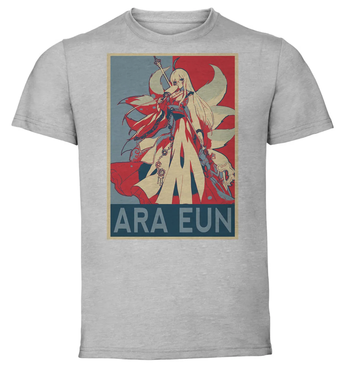 

T-Shirt Unisex Grey Propaganda Elsword Ara Eun