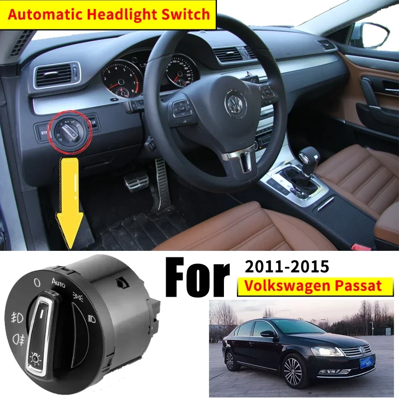 For Volkswagen Passat Estate B7 2011~2015 2014 2015 Headlight Automatic Switch For VW Rabbit GTI Jetta SportWagen Vento Variant