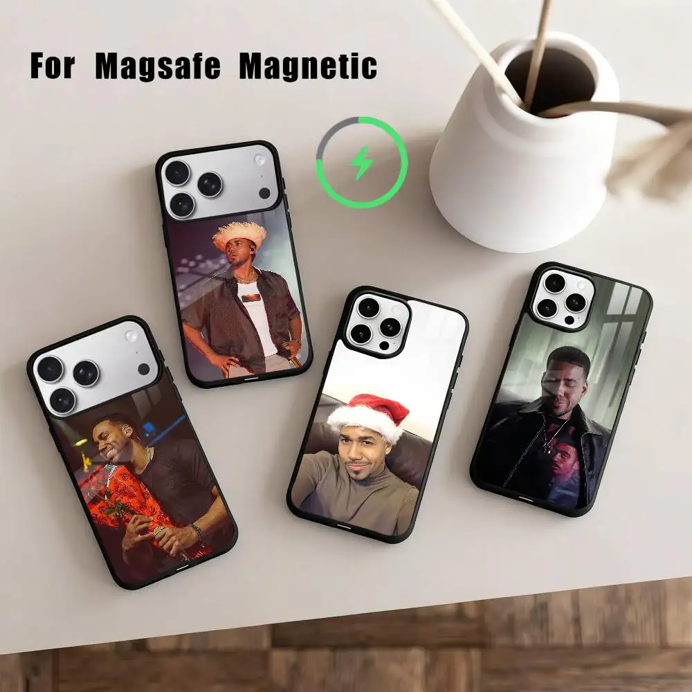

Singer R-Romeo Santos Phone Case For iPhone17,16,15,14,13,12,11 Plus,For Magnetic Wireless Charge Cover