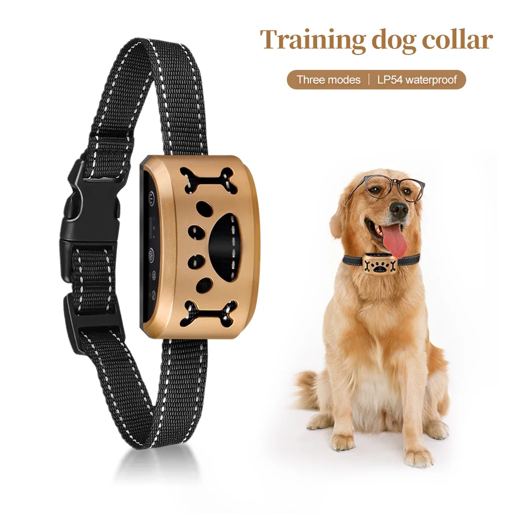 Intelligent Automatic Dog Anti Bark Collar,Vibration,Beep Sensor Pet Training Dogs Anti-Barking Pet Collar IP54 Waterproof