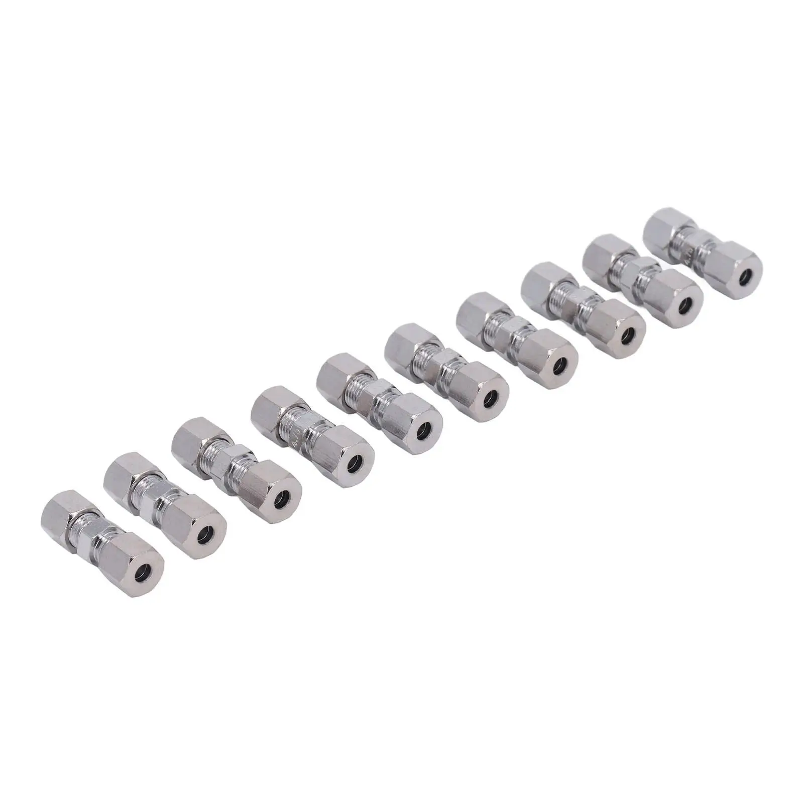 Brake Connector Chrome Plated Copper Long Life Span Strong Brake Line Connector Anti Corrosion for 4 .75mm Dia Tube