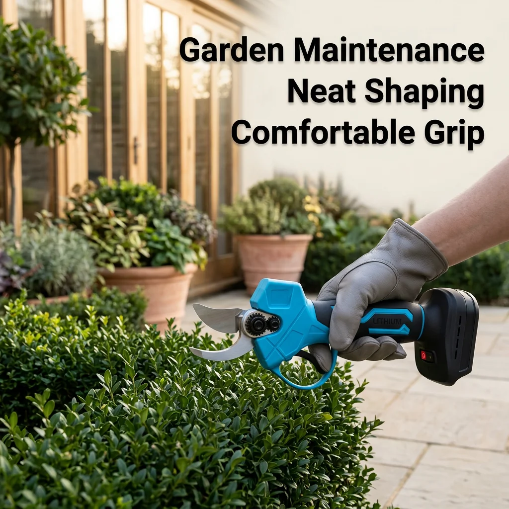 18V Cordless Electric Pruning Shears Brushless Bonsai Tree Trimmer Handheld Garden Tool for Landscaping Gardening Fruit Budding