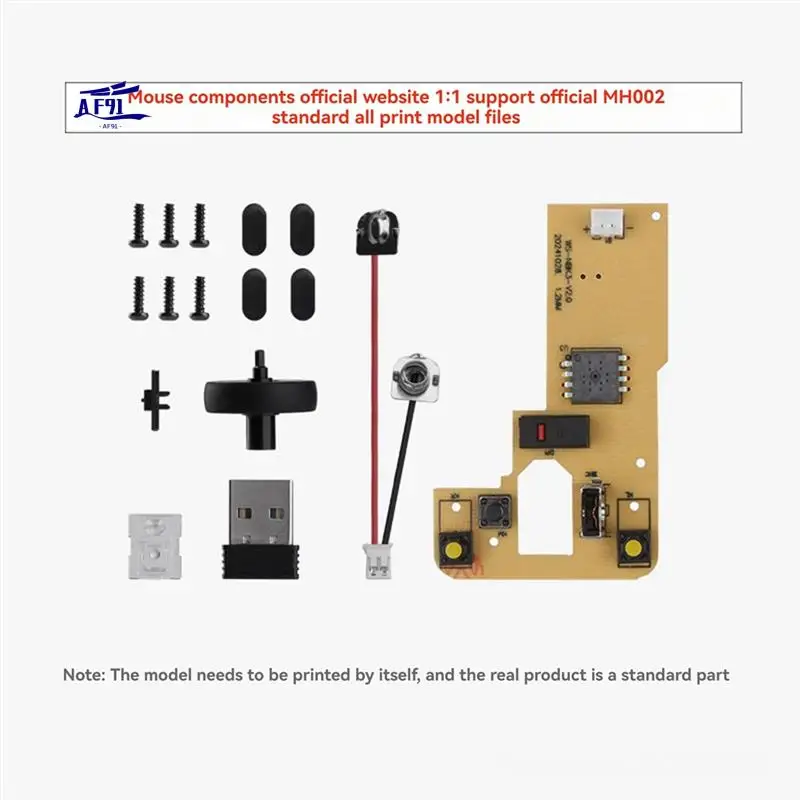 

AF91-для бамбуковой лаборатории DIY 3D-печать комплект беспроводной мыши модель 002 компоненты компьютерной мыши с деталями и фурнитурой для принтера