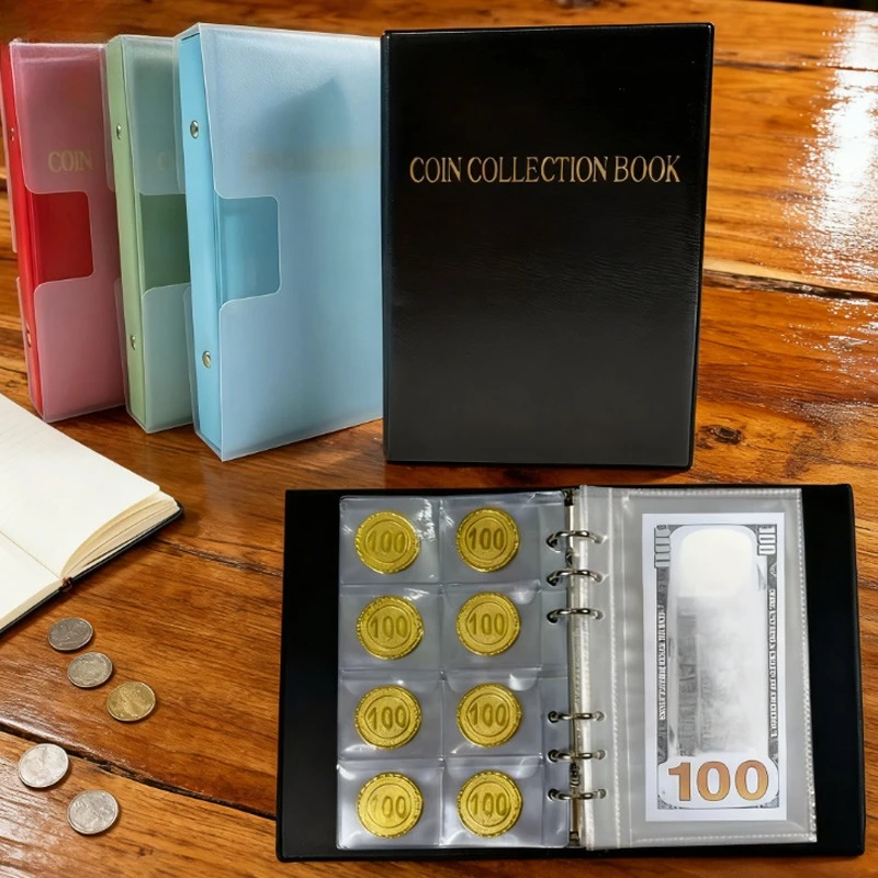 120 Grid Commemorative Coin Collection Book Pp Waterproof Case Wear-resistant Storage Classification Coin Banknote Collectors