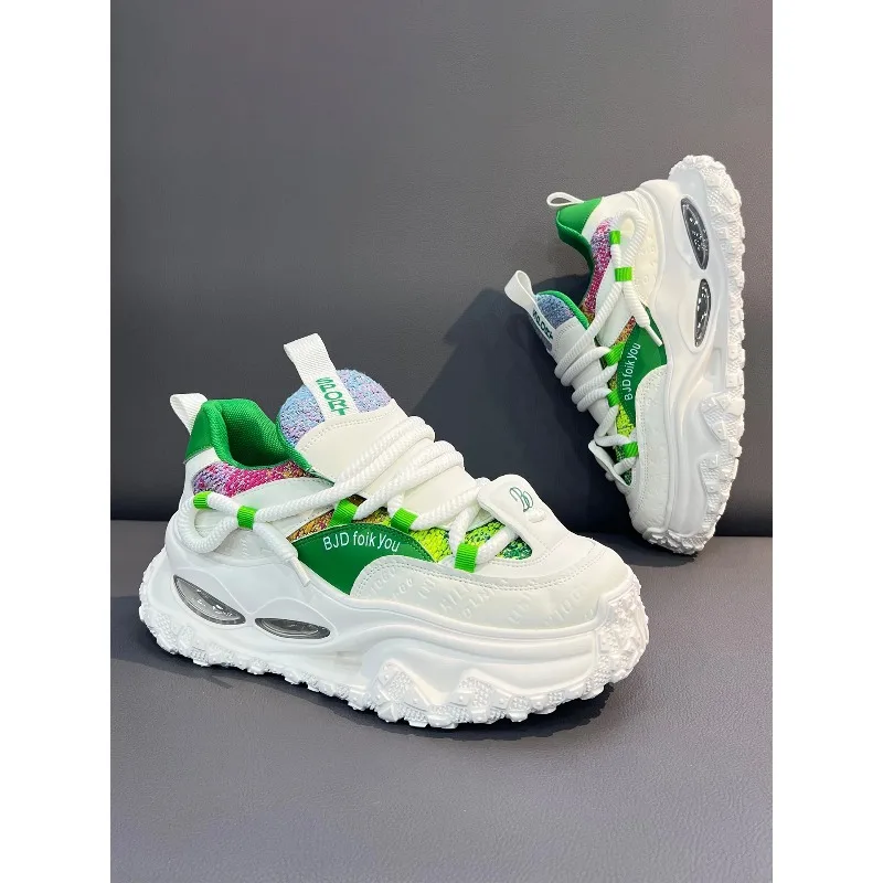 حذاء رجالي لخريف 2025 بتصميم Thin Breathable Me Dad oes Air Cuion Sle حذاء رياضي غير رسمي عصري منخفض القطع سهل الارتداء بمقدمة مستديرة