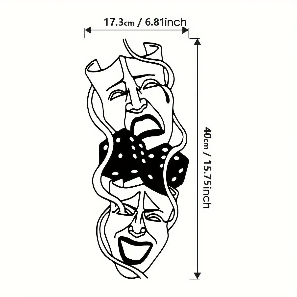 The Theater Element in Metal Wall Art: Comedy and Tragedy Masks Promoting the Upgrade of Living Room Decoration