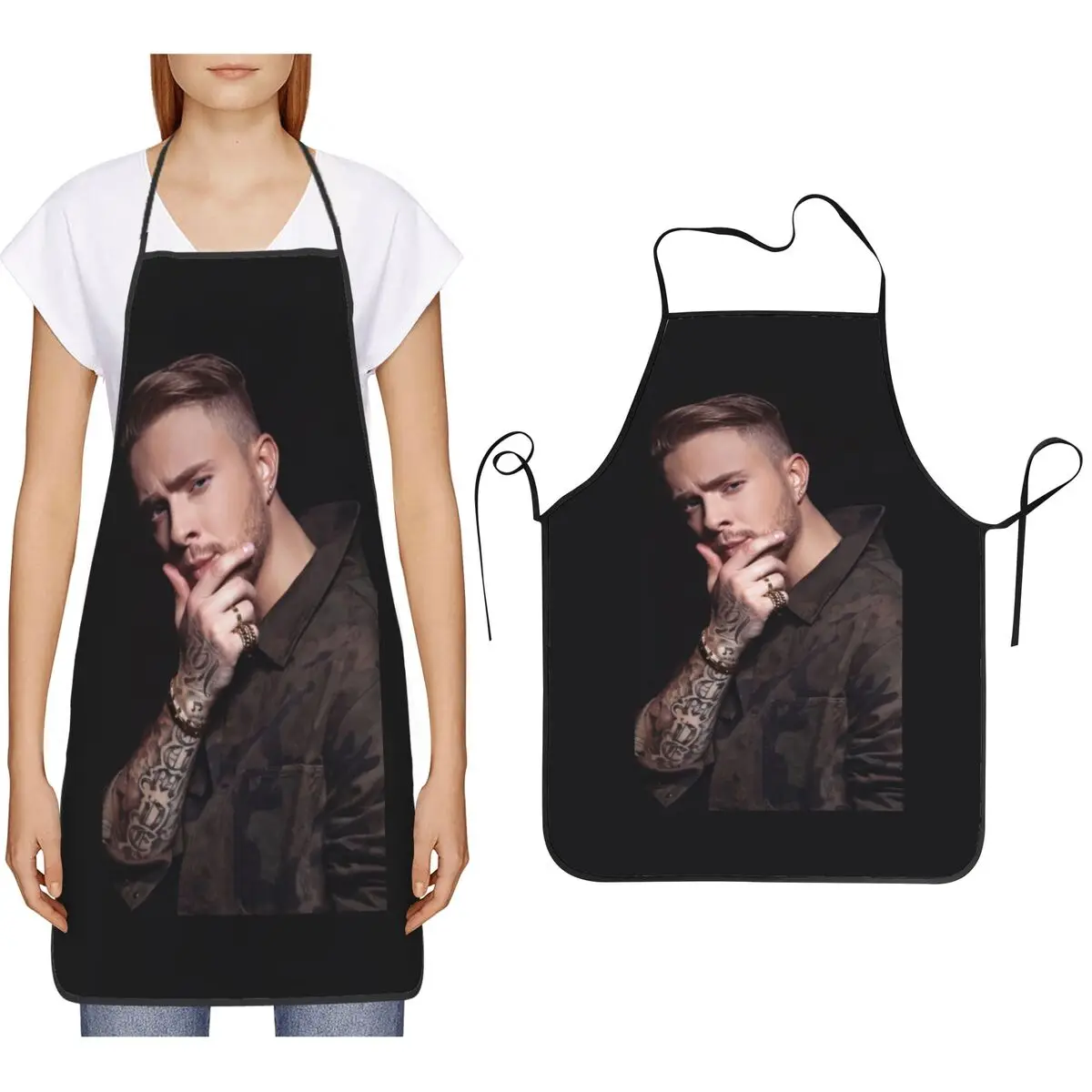 Egor Kreed Russian Rapper Apron Chef Cooking Cuisine Tablier Bib Kitchen Cleaning Pinafore for Women Men Painting