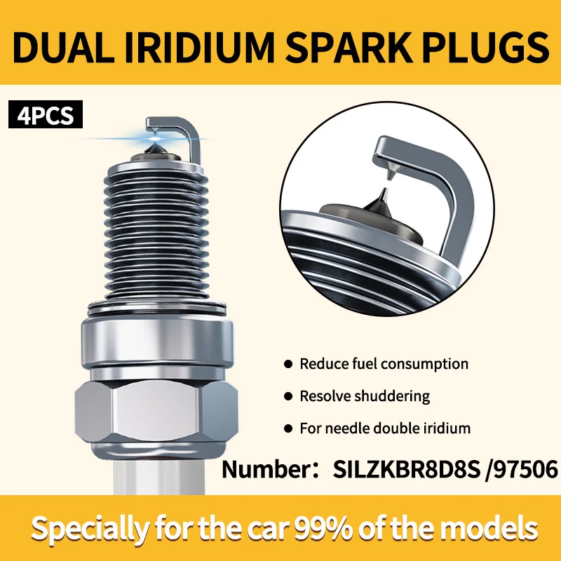 12120038896 Dual Iridium Spark Plug SILZKBR8D8S For BMW 3-series 5-series X1 X3 X4 2.0T N20/N55 engine