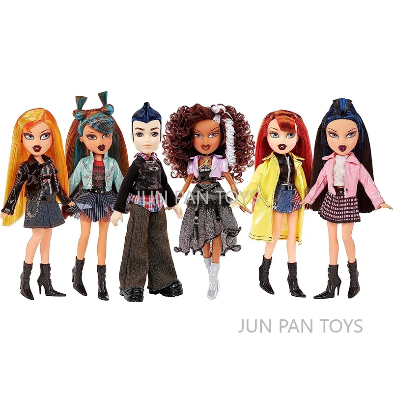 Original Bratz Pretty 'N' Punk  Fashion Doll Meygan Jade Sasha Yasmin CLOE 2 Outfits Suitcase Collectible Doll Girls Toys Gift