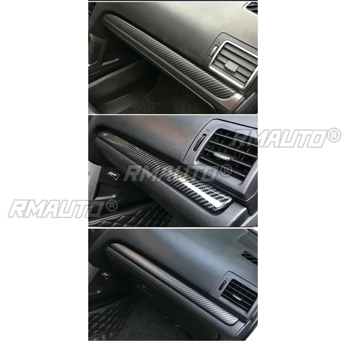 스바루 포레스터 2013-2015 2016-2018 카본 파이버 계기판 센터 콘솔 브라이트니스 스트립 인테리어 장식 스트립