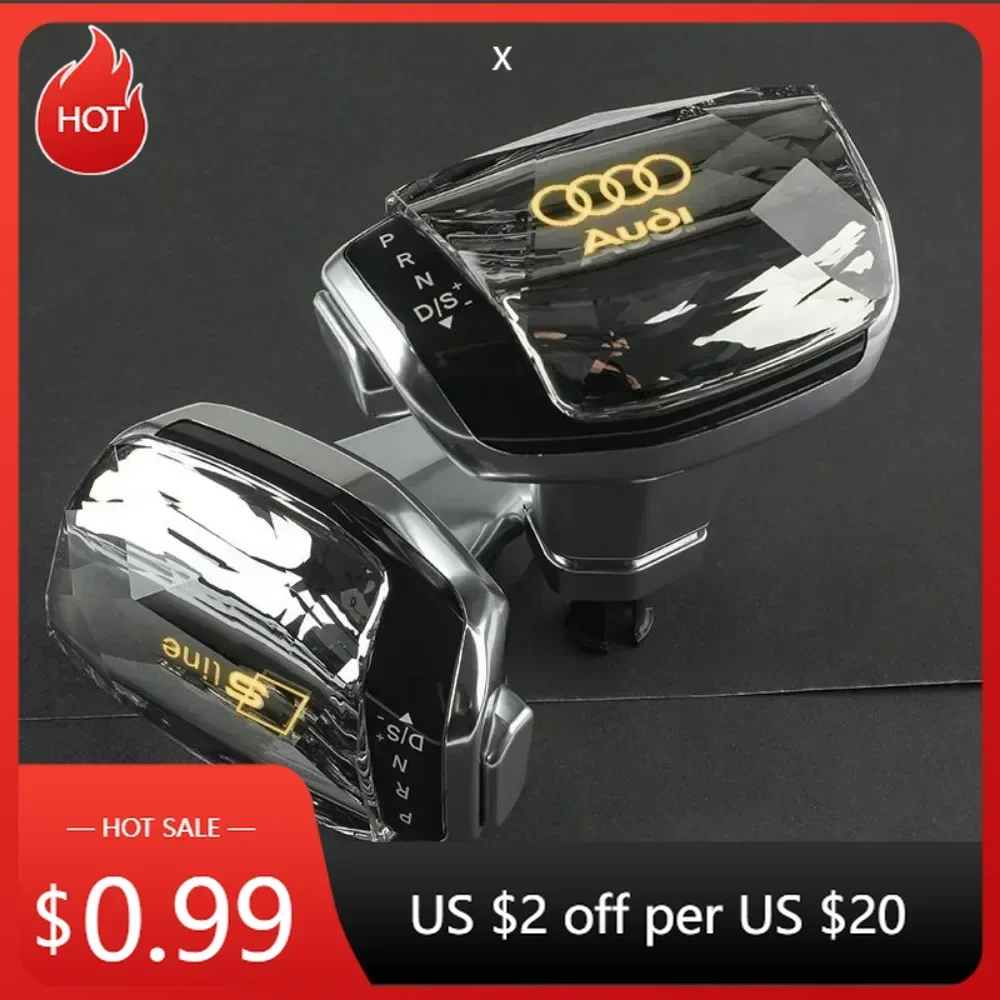 

Горячая новинка 2026: Кристаллическая ручка переключения передач для Audi A4, A5, A6, A7, Q5, Q7 (аксессуары для коробки передач)