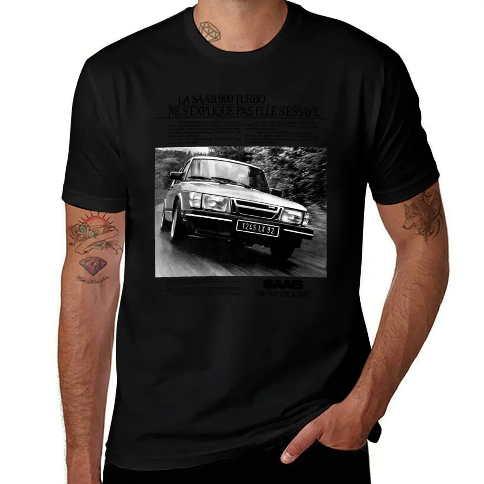 

SAAB 900 TURBO T-Shirt t shirts cotton 100% t shirt man luxury T-Shirt