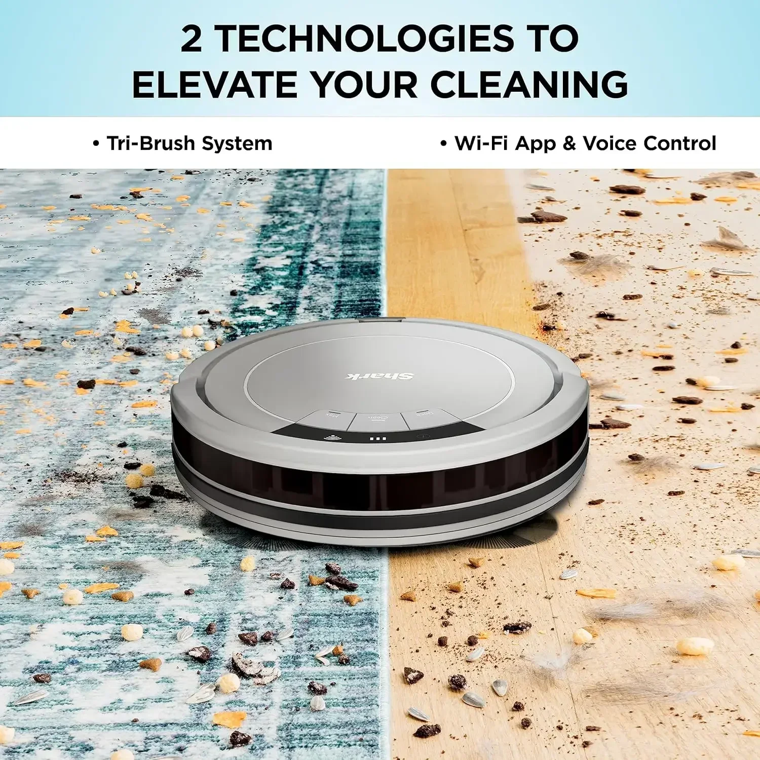 

AV752 ION Robot Vacuum, Tri-Brush System, Wifi Connected, 120 Min Runtime, Works with Alexa, Multi Surface Cleaning, White