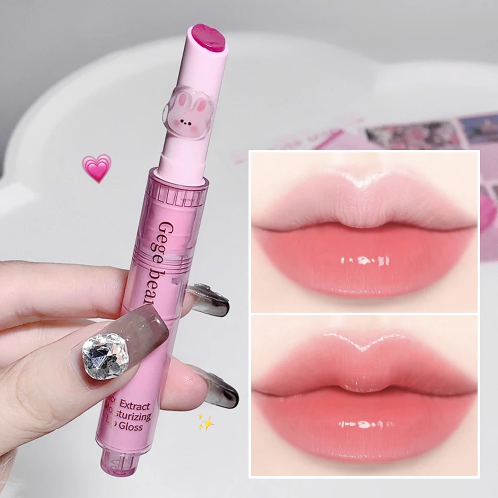 Mirror Water Solid Lip Gloss Jelly Lipstick Pencil Lasting Moisturizing Solid Lip Tint Balm Women Make Up Korean Beauty Cosmetic