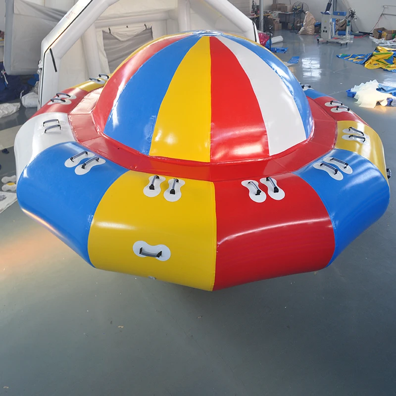 Waterpark Thickened Inflatable Crazy Saturn Water Park Gyro Boat Floating Spinning Toy