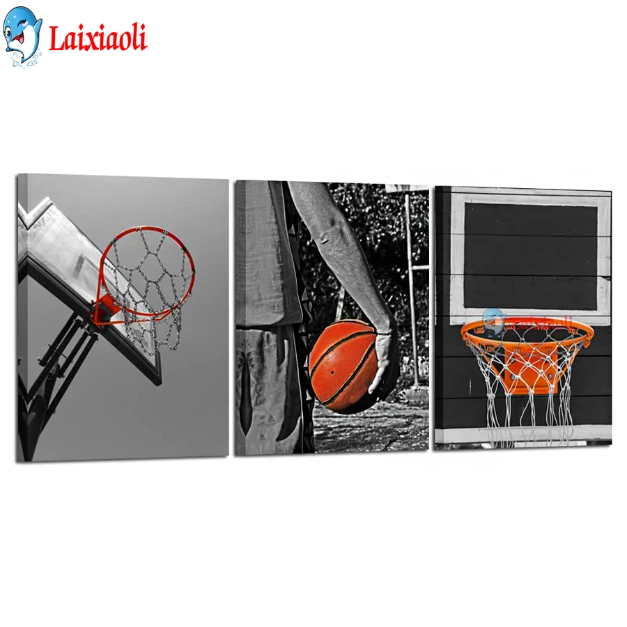 Diamond Painting black & white sport basketball picture art 5D DIY Embroidery Cross Stitch Kit Rhinestone Mosaic boy Home Decor