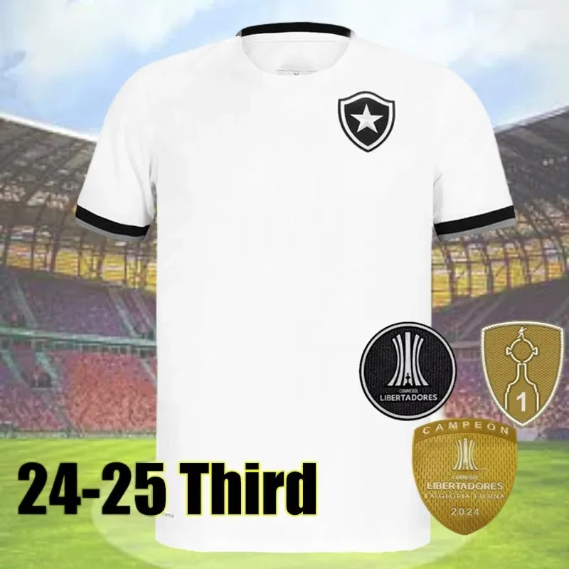 Kaus Pakaian Olahraga Sepak Bola Pria dan Wanita Dewasa Baru 25 Kaus Kasual Atasan Ukuran Besar Sejuk Cetak Digital 3D Botafogo