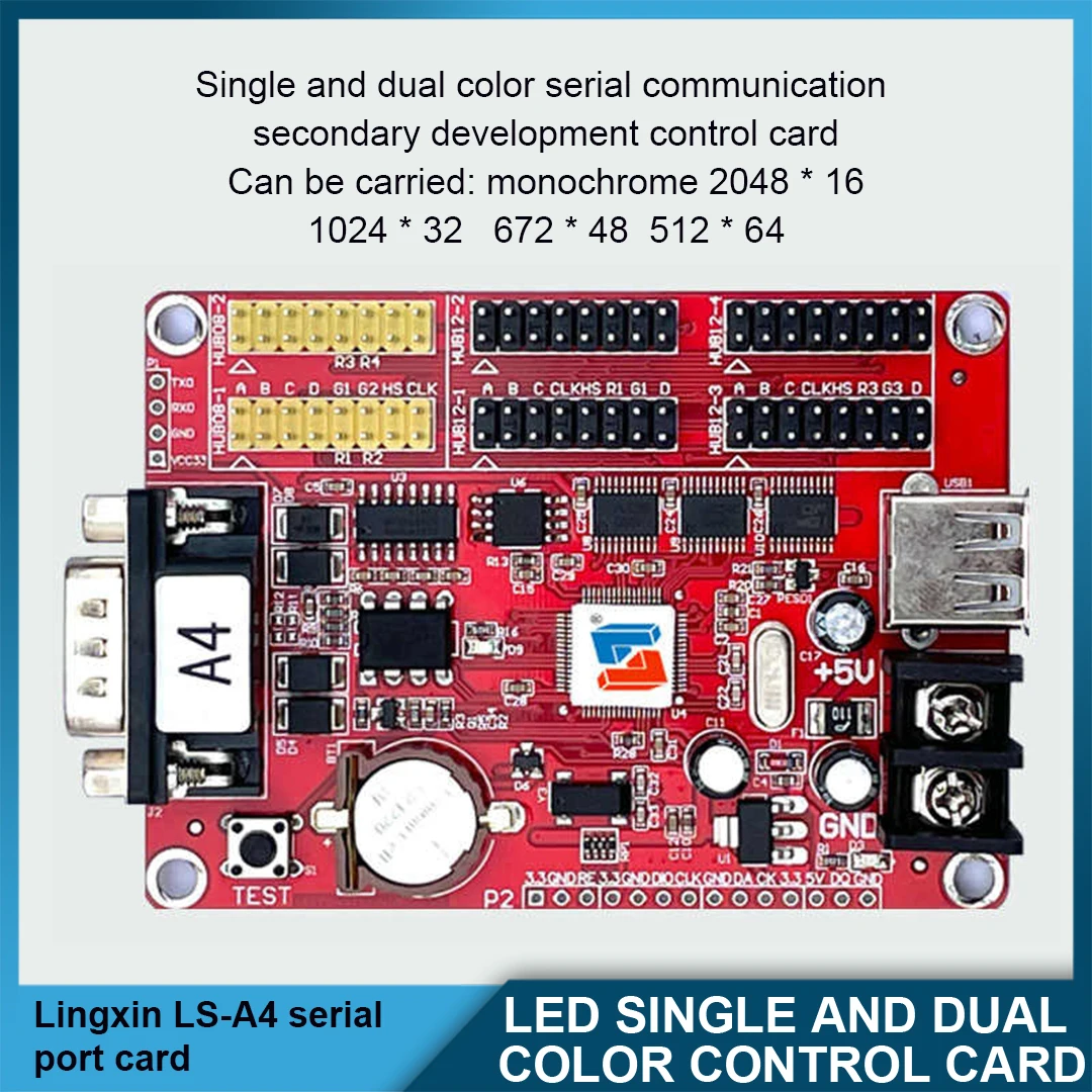 Control Card LS-A4 Single And Double Color Led Display Control Card Advertising Screen Secondary Development Card