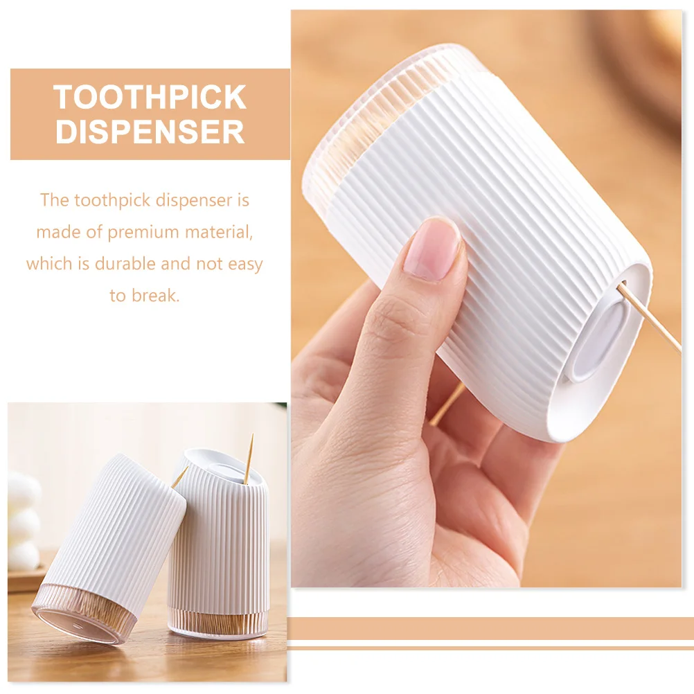 

Toothpick Holder Compact Plastic Container Double Head Camping Dispenser Lightweight Outdoor Box Container Simple Design