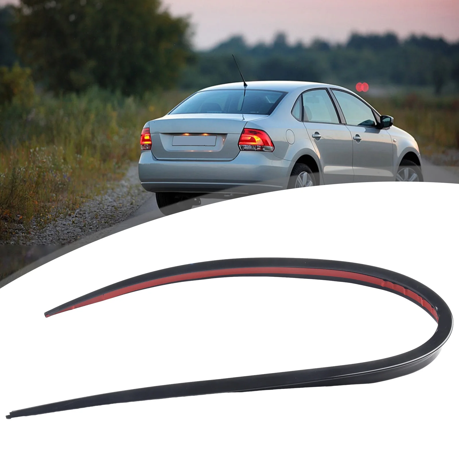 High Quality High quality Car Spoiler Sticker PU Material PU Roof Hatch Gate Lightweight Lip Rear Sticker Universal