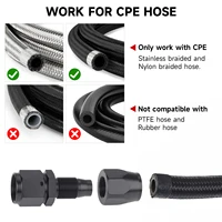 2 Piezas Adaptador Giratorio Universal de Aluminio AN4 AN6 AN8 AN10 Recto 0 45 90 180 Grados para Conexión de Manguera de Aceite y Combustible Línea CPE Negro