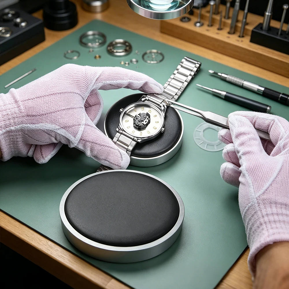Jewelry Watches Repair - Кожаная подушка-держатель для ремонта часов, защита