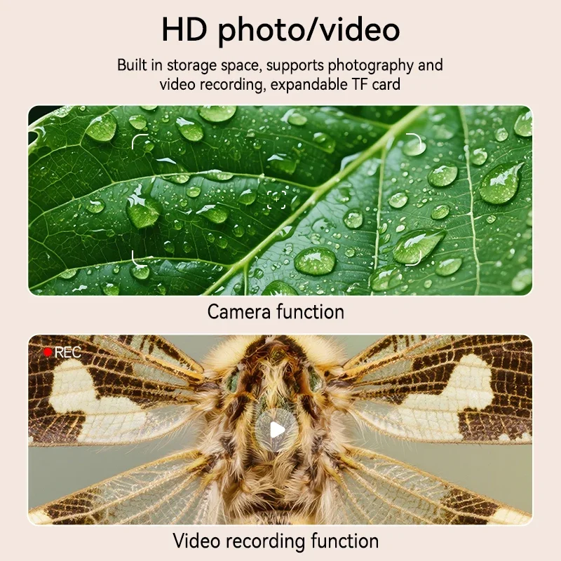 Microscópio digital para crianças, mini microscópio portátil de bolso, kit científico educacional, brinquedos para presente de aniversário de natal