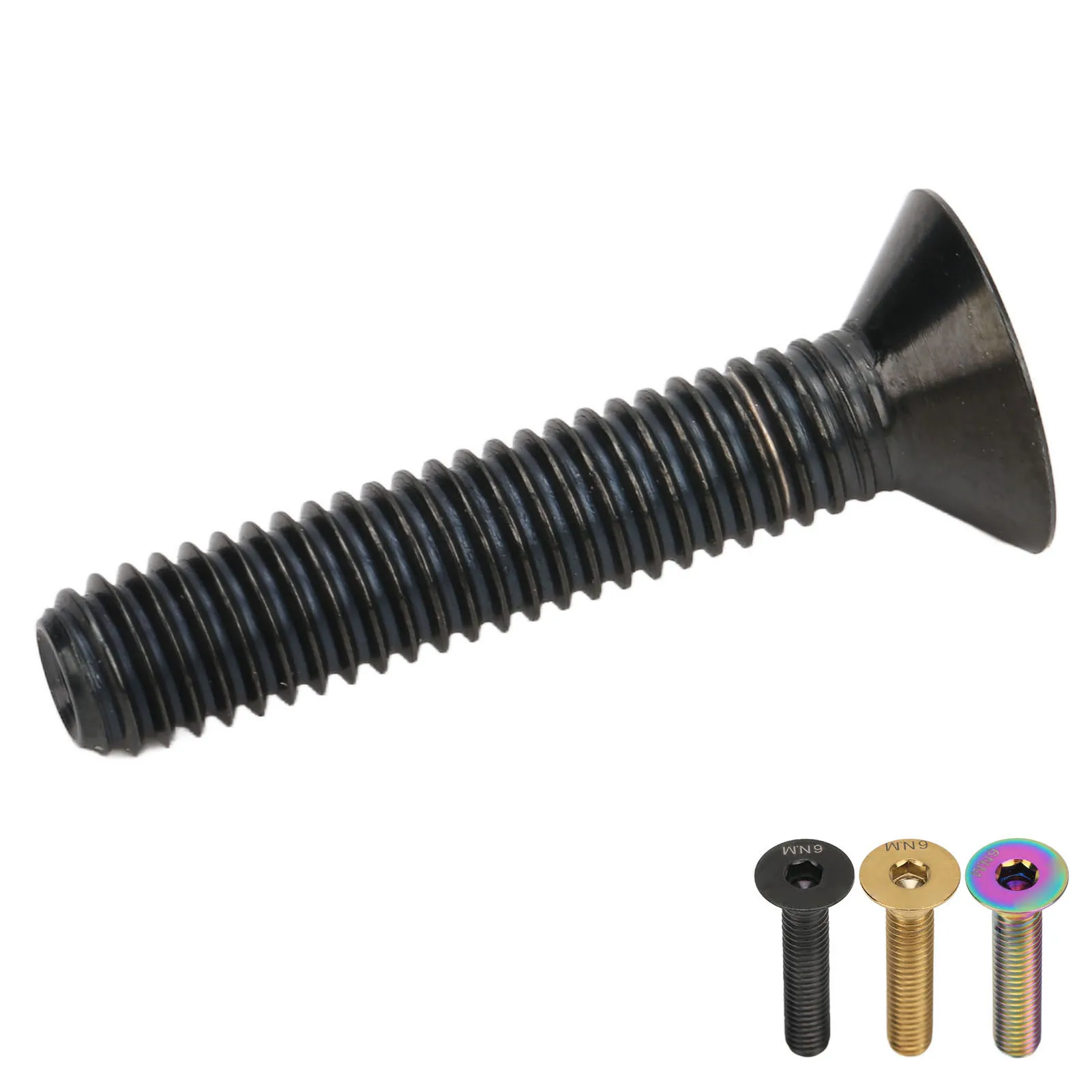 Bike Accessory Bike Stem RISK Headset Stem Top Fixing M6x30mm Bike Stem Screw Titanium Alloy for Bike Repair Cycling Accessories