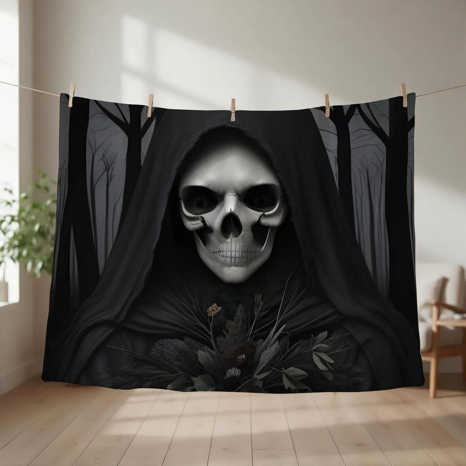 Skeleton bride Throw Blanket Extra Large Throw Decorative Sofa Large Plush Blankets