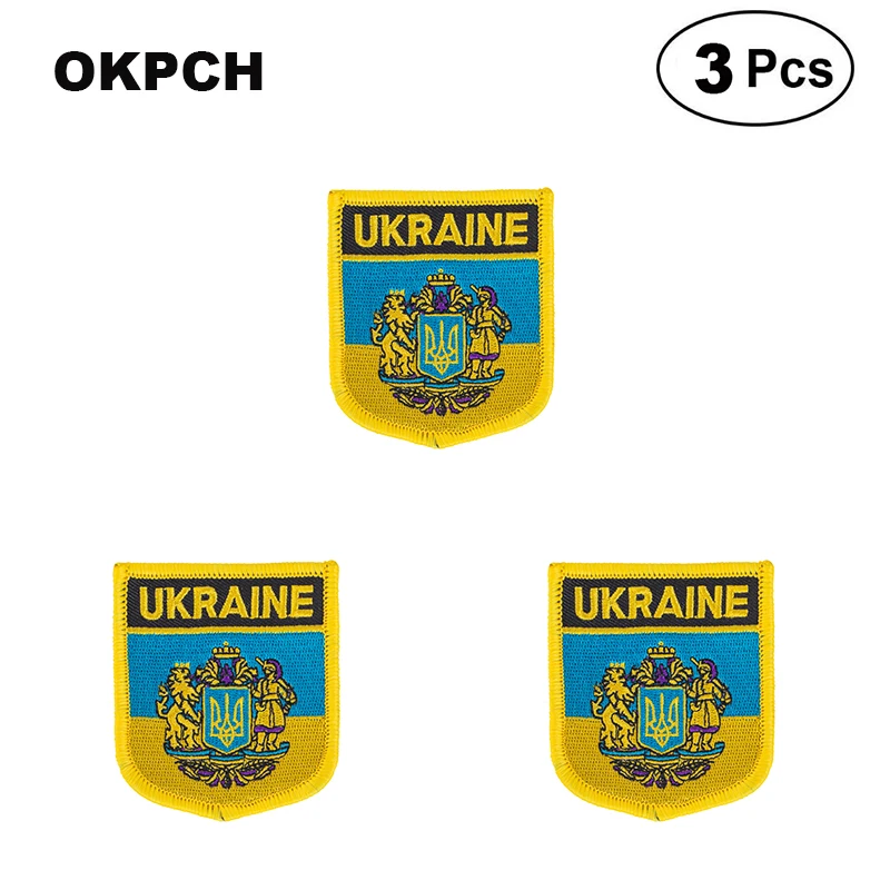 Ukraine Shiled Shape flag patches national flag patches for Cothing DIY Decoration PT0187-S-3