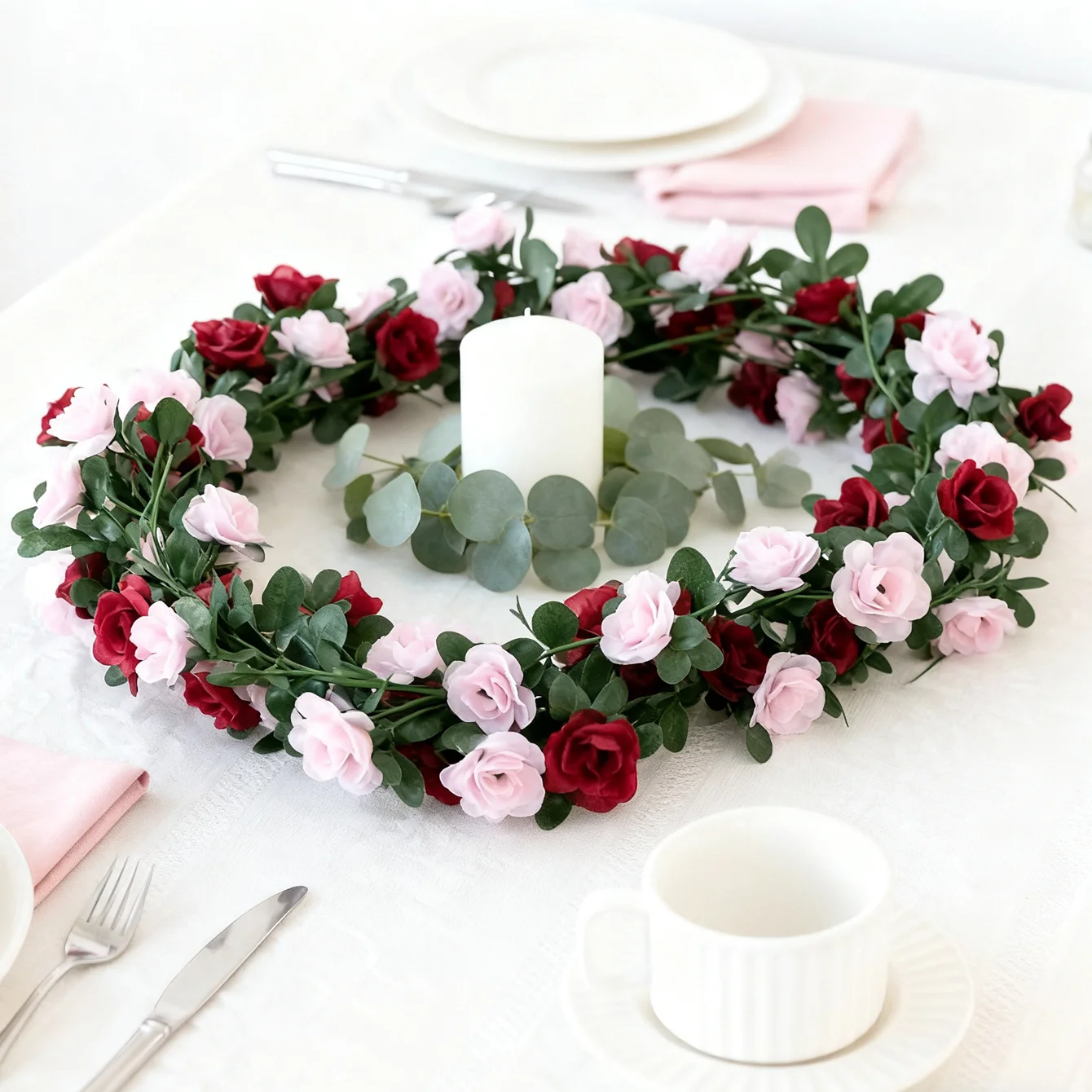 1PC Künstliche Rosen Blumen Hochzeit Hause Raum Dekoration Valentinstag Garten Bogen Weihnachten Rattan DIY Geschenk Gefälschte Pflanzen Rebe