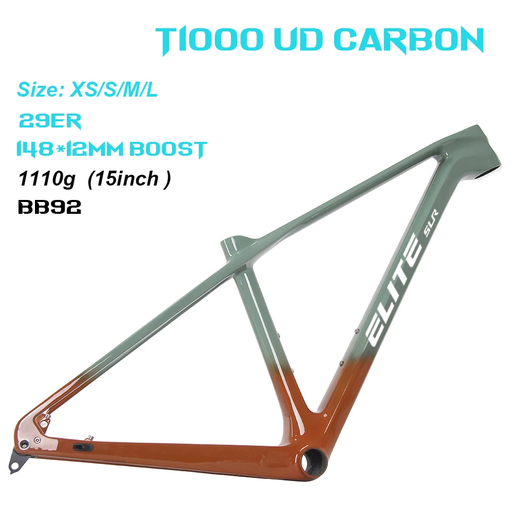 ELITE-MTB Carbon Fahrrad rahmen, Fahrrad teile, 29er,15 ", 17", 19 ", BB92 Routing, Glasfaser zubehör, Mountain Frameset – Detail 4