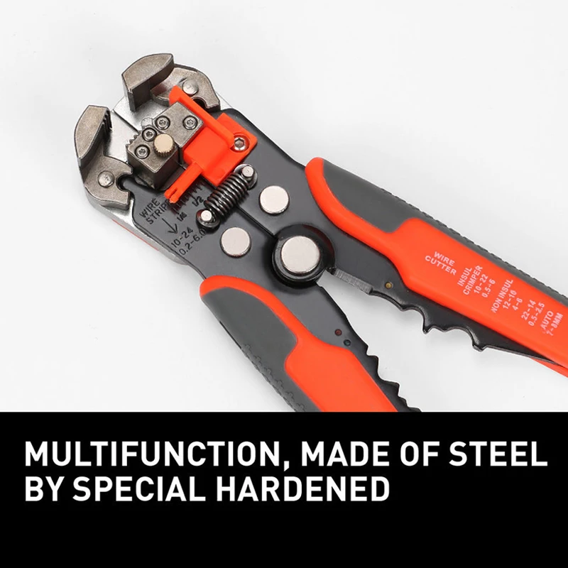 Winholder Professional Self-Adjusting Insulation Automatic Electrical Cable Wire Stripper Cutter Crimper Terminal Tools Orange