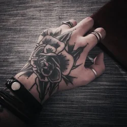 1 Sheet Hand Flower Tattoo Sticker Waterproof Lasting Temporary Tattoo