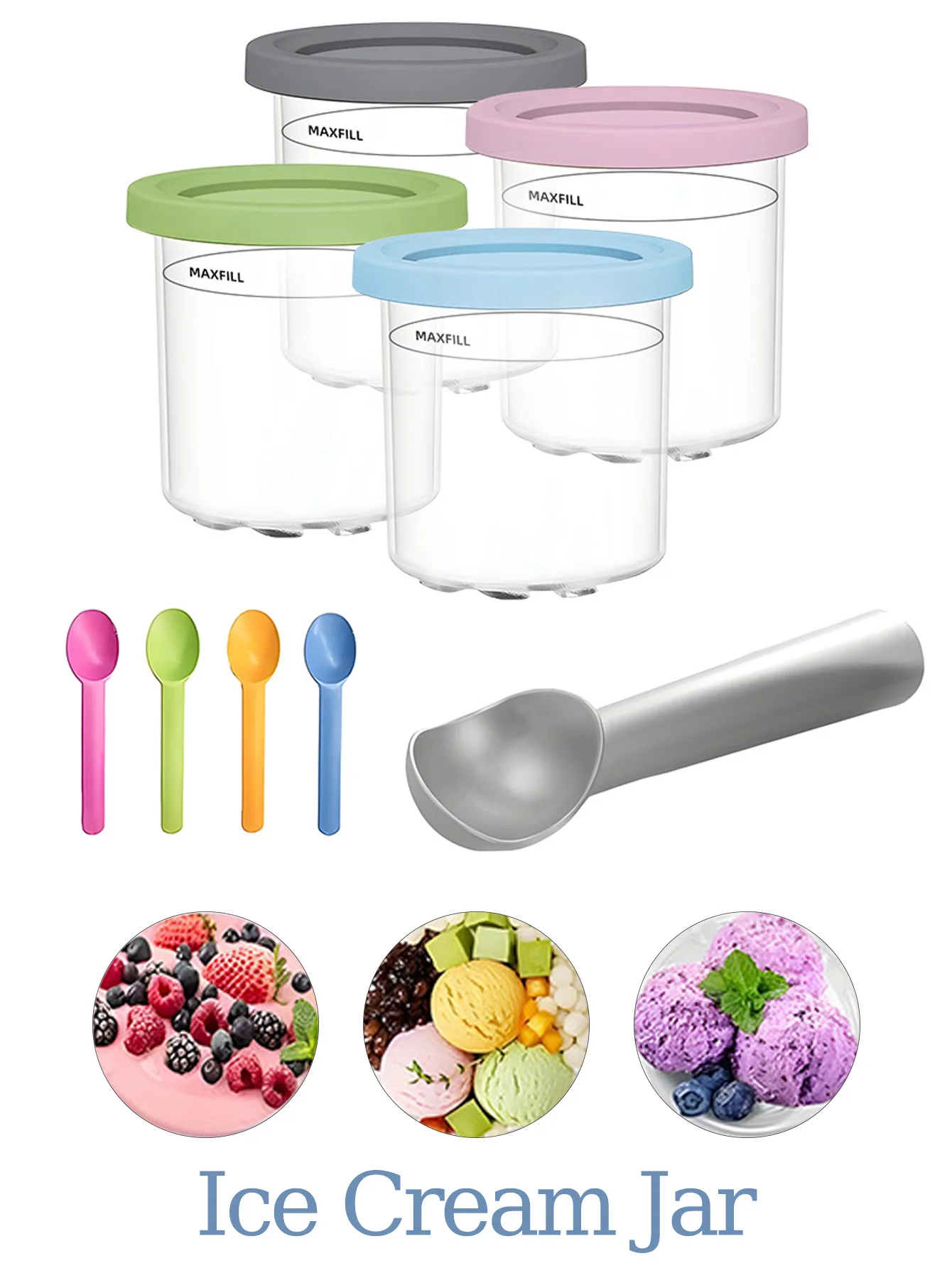 

Контейнеры для хранения сливок, держатели для чашек, можно стирать в посудомоечной машине, подходят для мороженого, сорбета и мороженого.