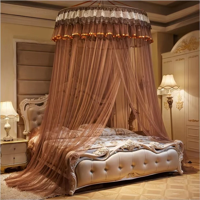 New Design Hung Dome Princess Mosquito Net Insect Bed Canopy Netting Lace Round Mosquito Nets Protect You with Good Sleepping