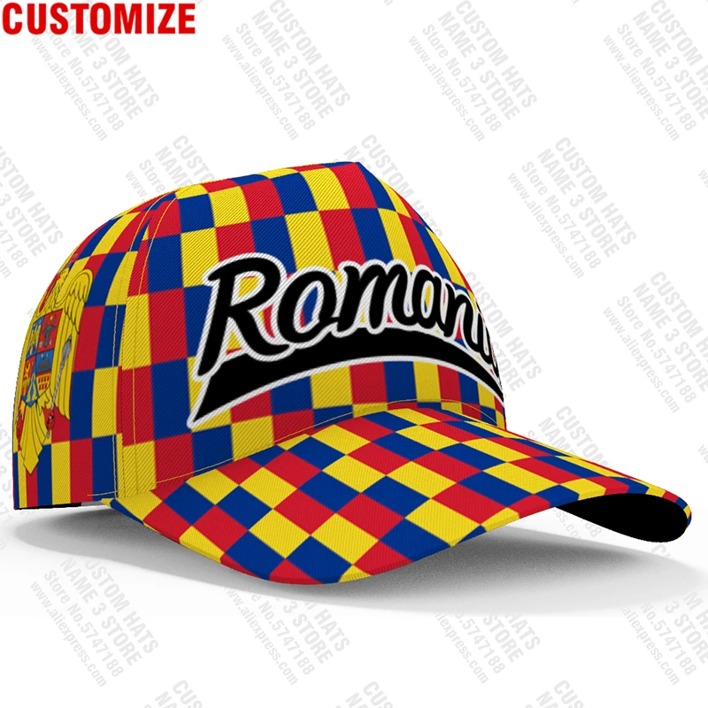 Romania Baseball Caps Free 3d Custom Made Name Number Team Logo Ro Hats Rom Country Travel Romana Nation Romanian Flags Headgear