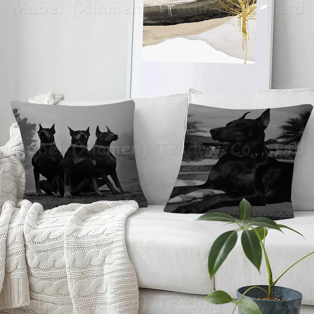 

Animal Doberman Personalized Picture Text Home Decorative Pillows Household Gifts 45x45cm