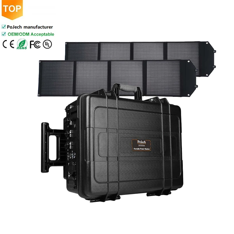 BJC Low Price Pure Sine Wave Outdoor Portable Energy Storage Camping 110V 220V Solar Lithium Portable Power Station 2000W