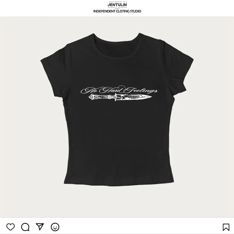 Gothic Grunge Punk Tees Hip Hop Rock Streetwear Casual Sexy Crop Top Y2K Retro Harajuku Emo Mädchen Ästhetische Mode Leibchen Tops