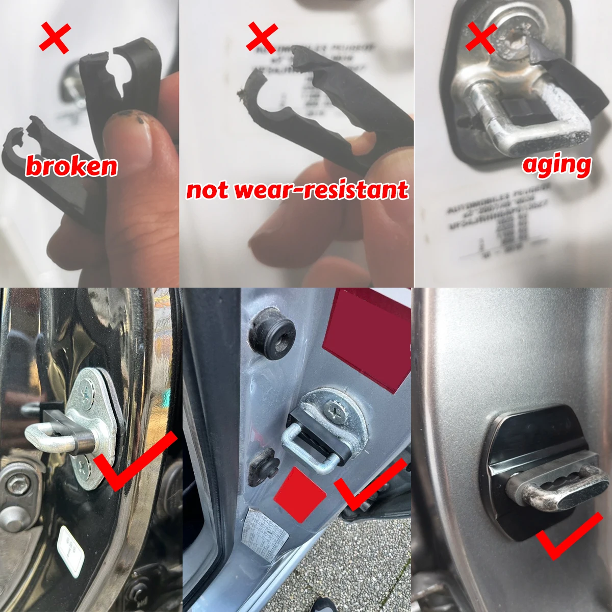 For Toyota Nissan Honda Hyundai Renault Peugeot Citroen Skoda Car Door Lock Damper Buffer Deadener Seal Shock-Absorbing Damping