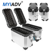 35L Side Luggage Cases Universal Motorcycle Side Box Aluminum Box Pannier Saddlebags Storage Trunk For BMW For Honda For Yamaha