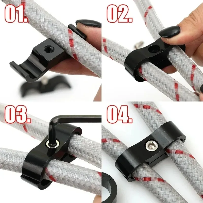 Universal Oil Fuel Water Hose Tube Seprator Divider Clamp Aluminum Line Separator Kit Cable Clamp AN6 AN8 AN10 Billet 1/2pcs