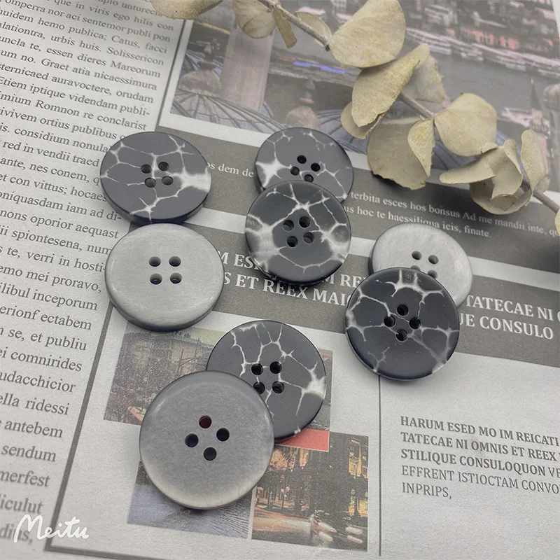 جديد البرق نمط الكراك أربعة العين الراتنج دعوى معطف سترة واقية اكسسوارات الديكور زر