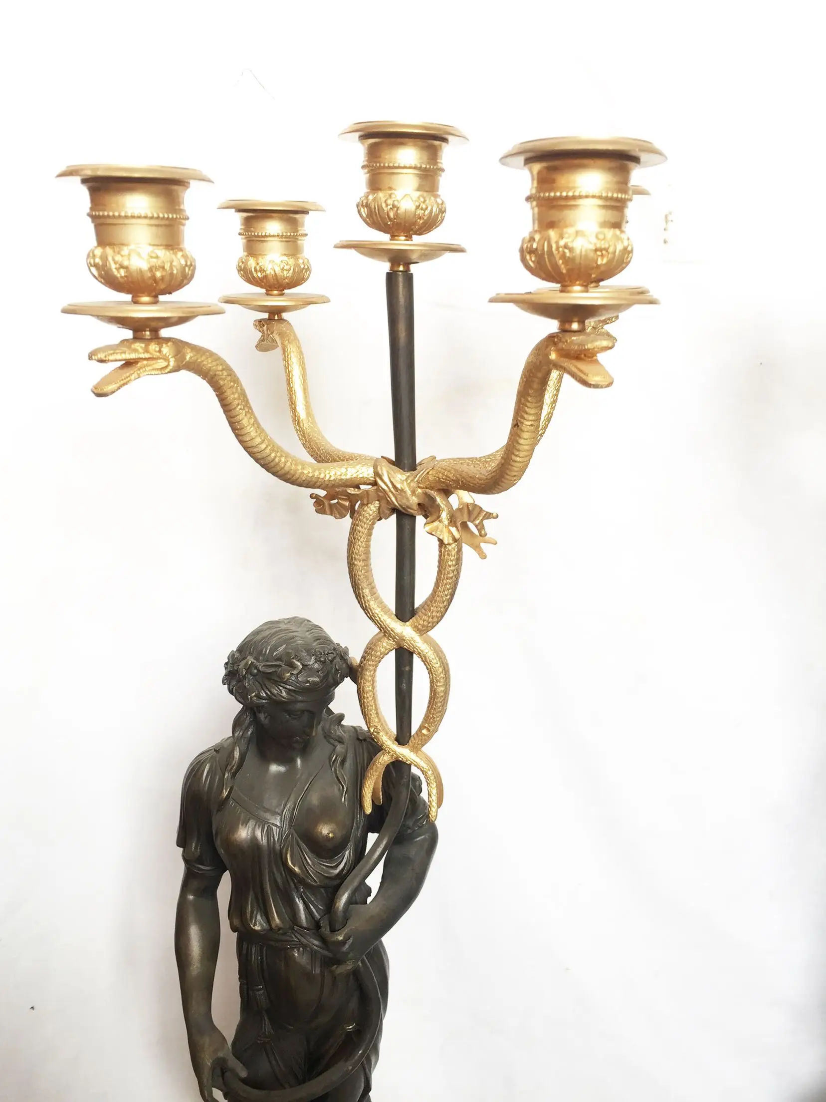 

Candle Holder Candle Holder |All Copper Antique Candle Holder |Vintage Home Decoration Classical Home Furnishing (Pair)