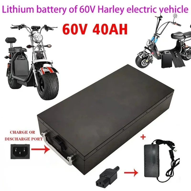 ที่ขายดีที่สุด 60V 20ah-100ah ไฟฟ้าสกู๊ตเตอร์สําหรับ 250W ~ 1500W รถจักรยานยนต์/รถสามล้อ/จักรยานแบตเตอรี่ลิเธียมกันน้ํา + 67.2V Charger