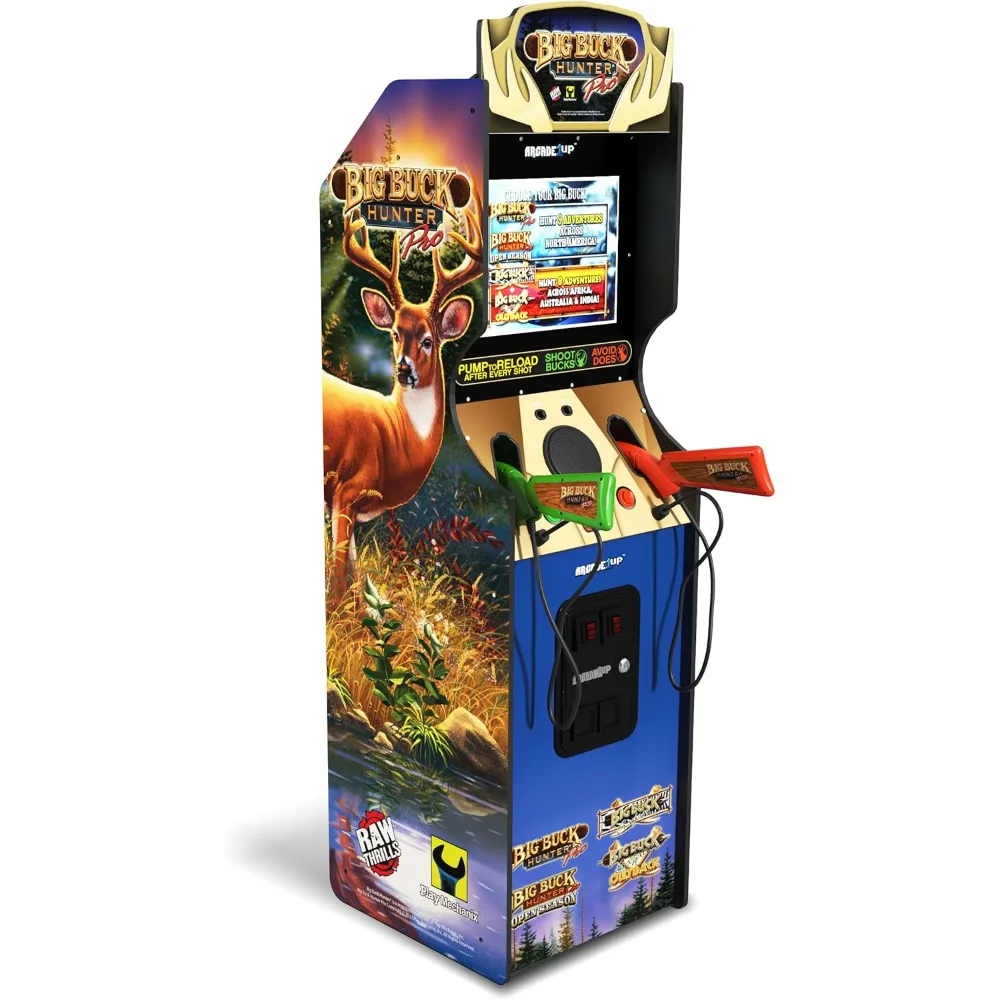 

Deluxe Arcade Machine for Home, 5-Foot-Tall Stand-up Cabinet, 4 Classic Games, and 17-inch Screen