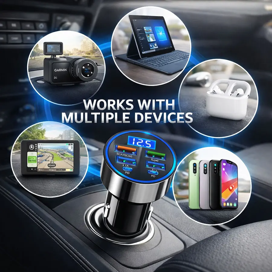 6-Port USB-C Car Charger 2